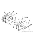 Model number 911.6268411 oven door section