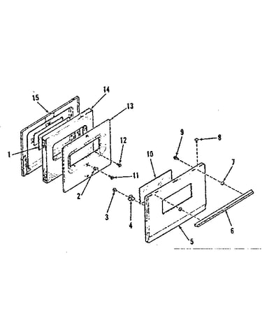 Model number 911.6268411 oven door section
