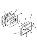 Model numbers 911.6288411, 911.6348411 oven door section