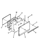 Model number 911.6408414 oven door section