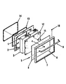 Model number 911.6428414 oven door section