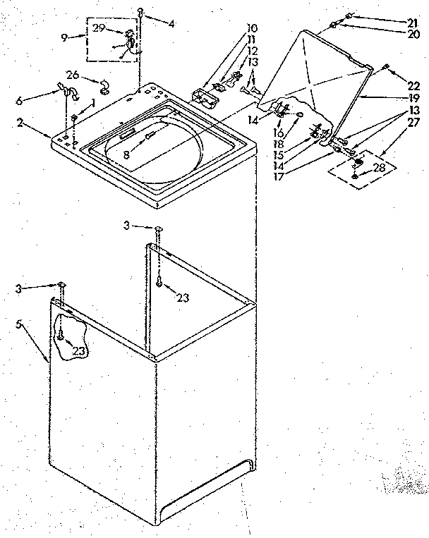 Top and cabinet