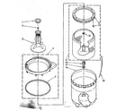 Kenmore 11081321150 agitator, basket and tub diagram