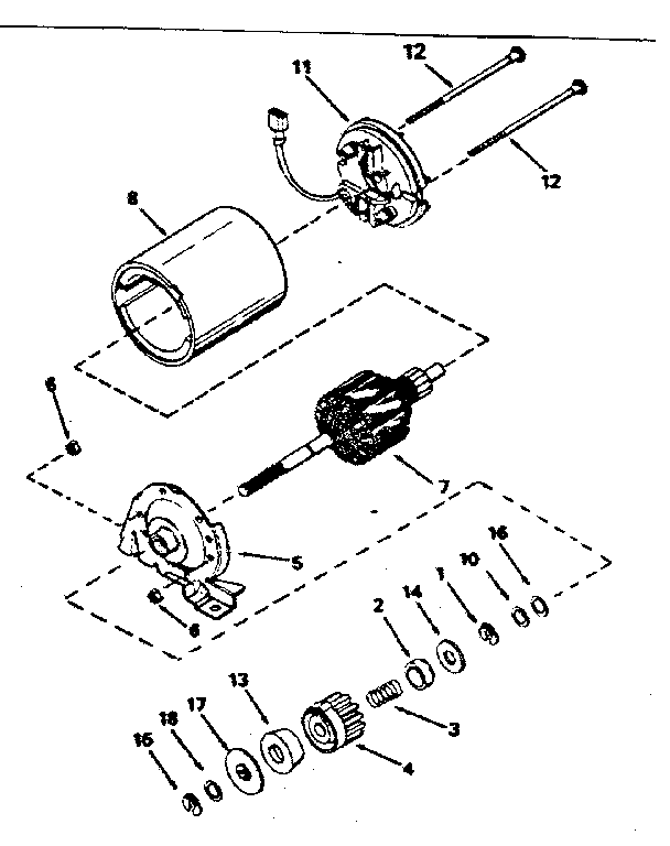 Electric starter motor no. 34934