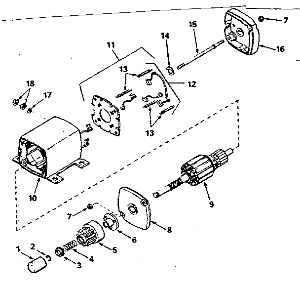 Starter motor no. 33605
