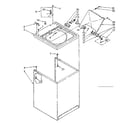 Kenmore 11081310140 top and cabinet parts diagram