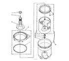 Kenmore 11081310140 agitator, basket and tub parts diagram