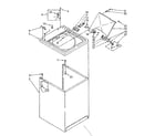 Kenmore 11081320140 top and cabinet parts diagram
