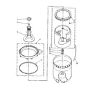 Kenmore 11081320140 agitator, basket and tub parts diagram