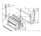 Kenmore 1068668433 freezer door parts diagram