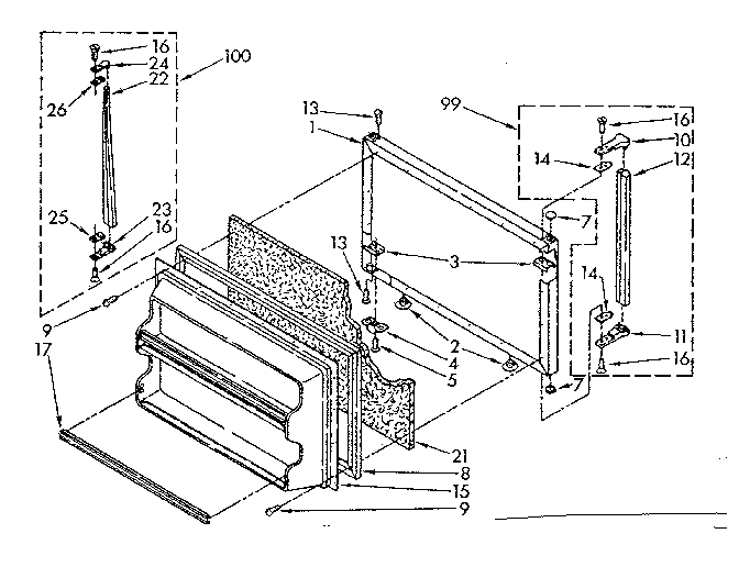 Freezer door parts