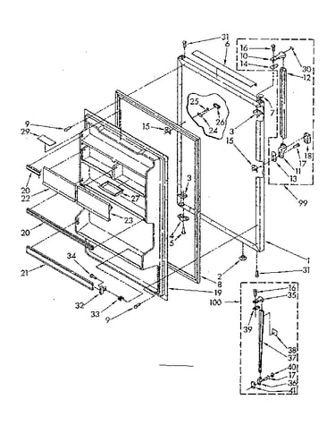 Refrigerator door parts