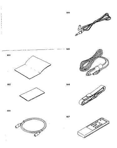 Accessories parts list