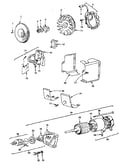 Alternator and starter motor group