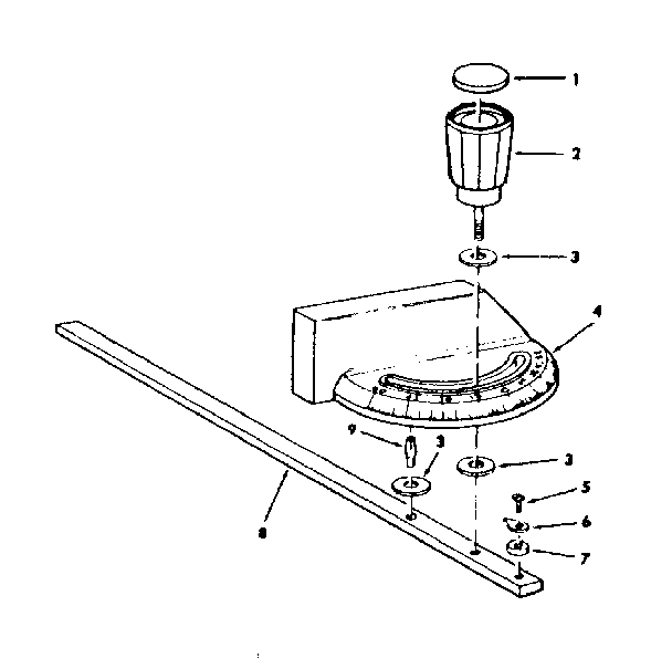 Figure 4 - miter gauge assembly 814648