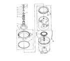Kenmore 11081375160 agitator, basket and tub parts diagram