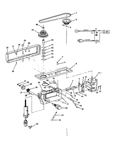 Motor and pulley assembly with guard