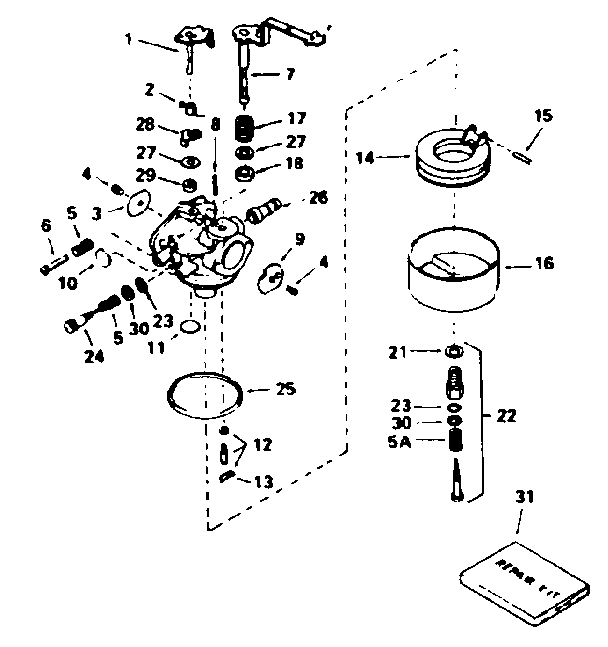 Carburetor no. 631979
