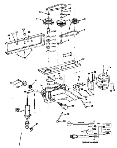 Motor, pulley, and guard assembly