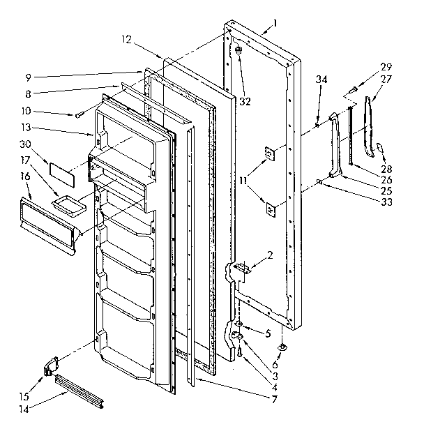 Refrigerator door parts