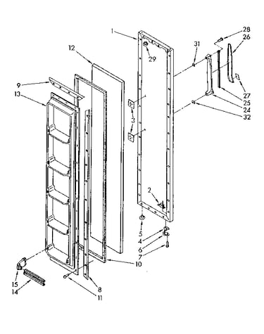 Freezer door parts