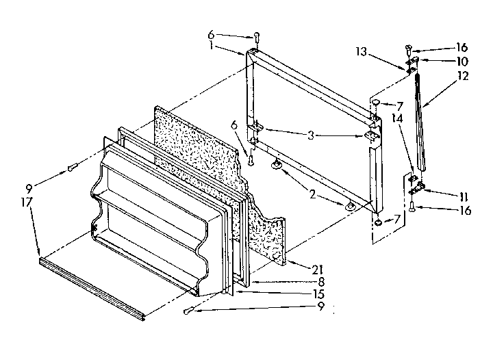 Freezer door parts