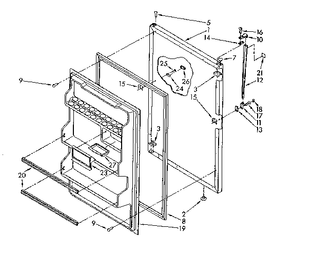 Refrigerator door parts