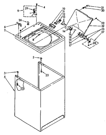 Top and cabinet parts