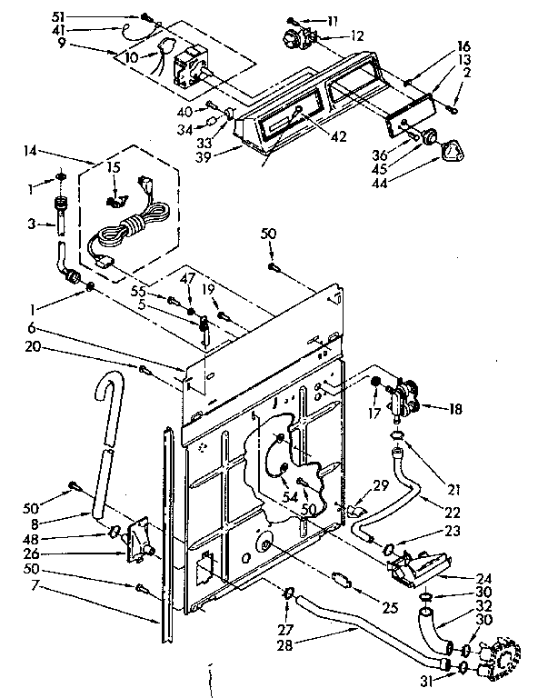 Controls and rear panel parts