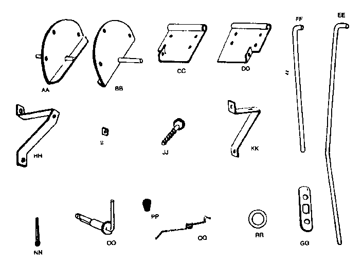 Lift mechanism parts and numbers