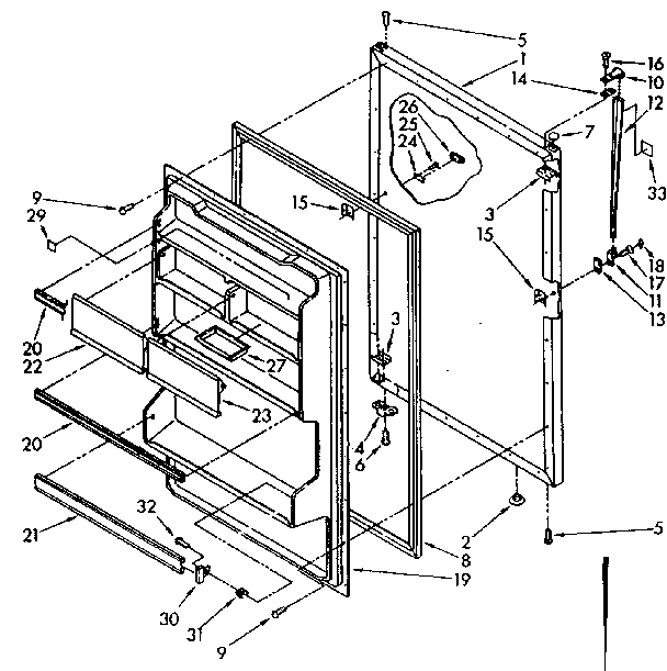 Refrigerator door parts