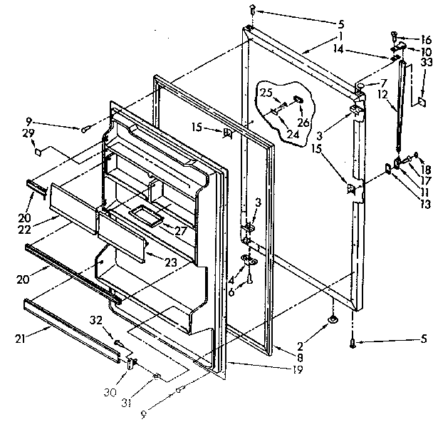 Refrigerator door parts