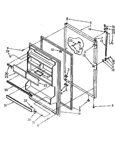 Refrigerator door parts