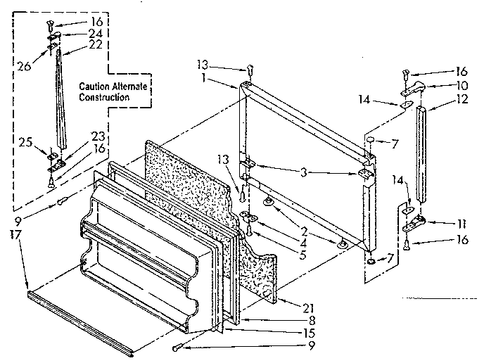 Freezer door parts