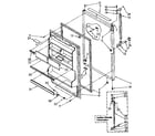 Kenmore 1068768433 refrigerator door parts diagram