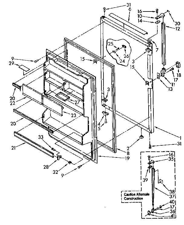 Refrigerator door parts