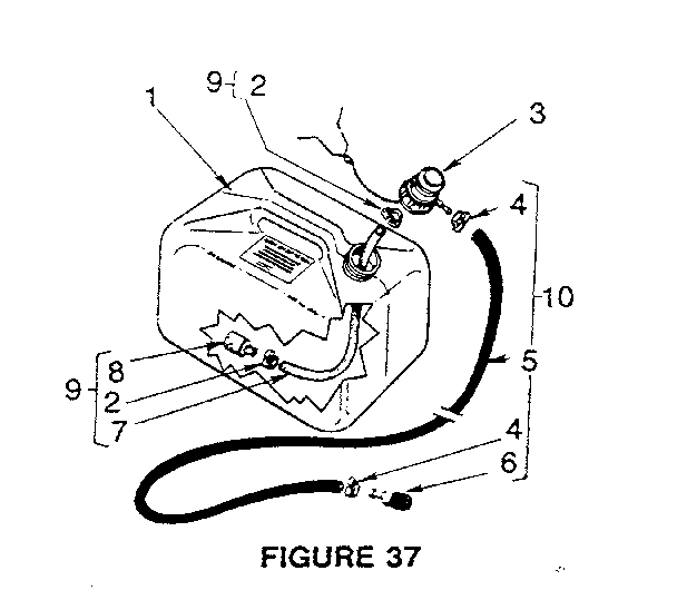 3 1/4 gal. fuel tank assembly - 190188