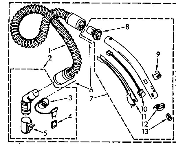 Hose and attachment parts