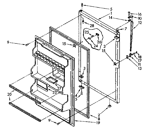 Refrigerator door parts