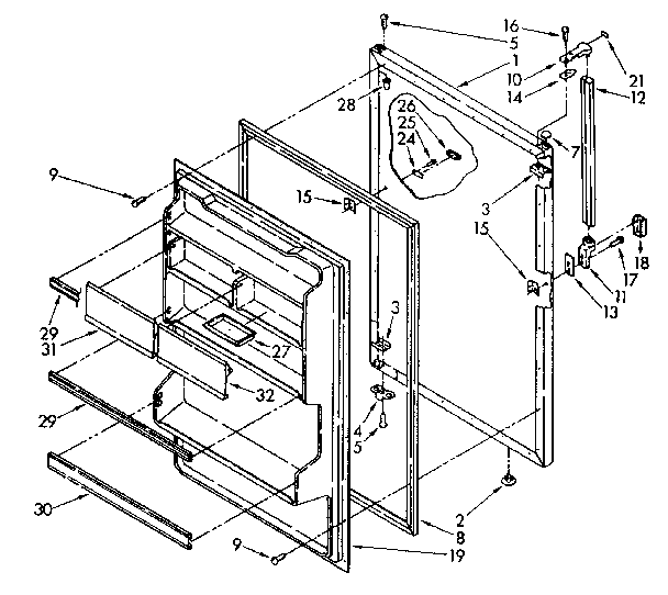 Refrigerator door parts