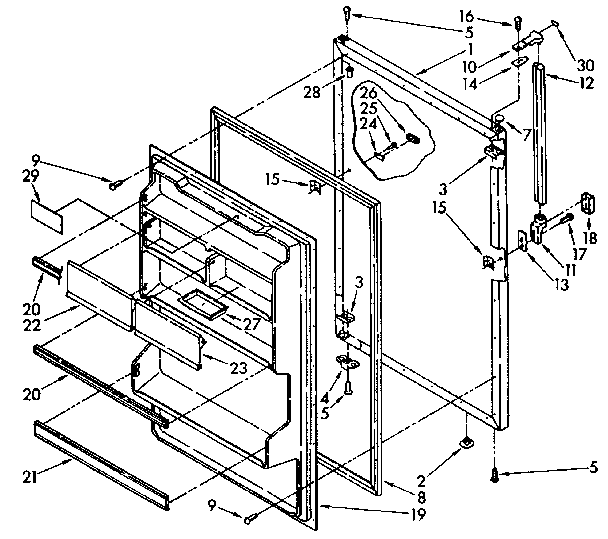Refrigerator door parts