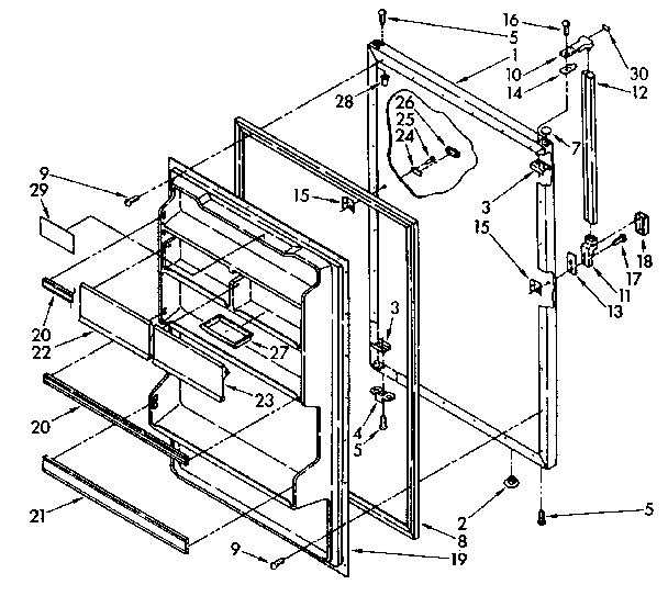 Refrigerator door parts