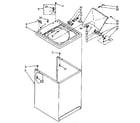Kenmore 11081350150 top and cabinet parts diagram