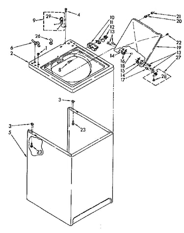 Top and cabinet parts