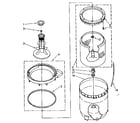Kenmore 11081350150 agitator, basket and tub diagram