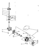 Brake, clutch, gearcase, motor and pump