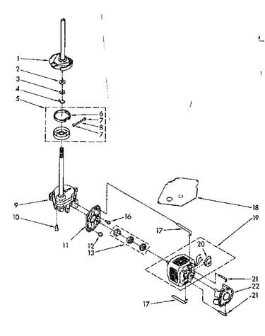 Brake, clutch, gearcase, motor and pump