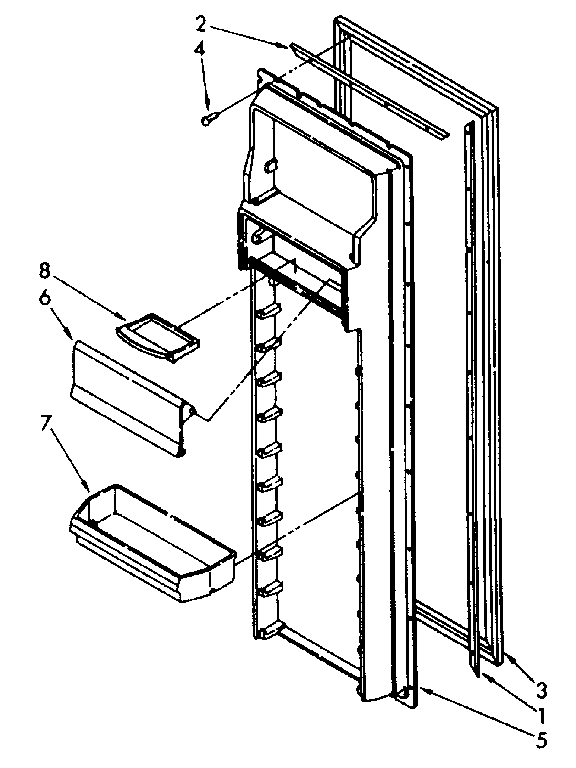 Refrigerator interior door panel