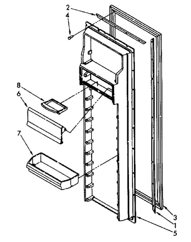 Refrigerator interior door panel
