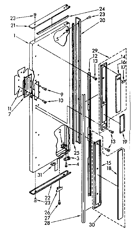 Refrigerator exterior door panel